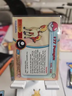 ⚫ Pokemon Topps Series 2 Blue Logo - Non Holo - Ponyta #77 - Image 2
