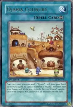 Yugioh: 3x Ojama Country - RGBT-EN098 - Rare - Unlimited Edition - NM Raging Bat - Image 1
