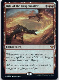 Rite of the Dragoncaller (Foil) [Foundations] (FDN) [MTG] Magic 092 - Image 1