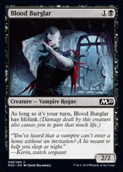 Blood Burglar -Foil Medium Play MTG Magic 2020 Core Set - Image 1