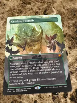 CRASHING FOOTFALLS Magic the Gathering MTG Murders at Karlov Manor Borderless - Image 1