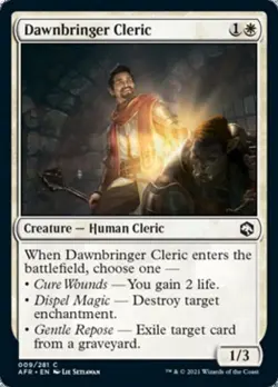 Dawnbringer Cleric -Foil Medium Play MTG Adventures in the Forgotten Realms - Image 1