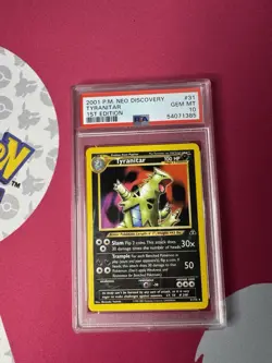 2001 Tyranitar (31) 1st Ed Neo Discovery PSA 10 Gem Mint Pokemon WOTC - Image 3