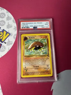 PSA 9 Kabuto 50/62 W Gold Stamp 1999 Pokemon Top Deck Magazine Promo (Rare) - Image 3