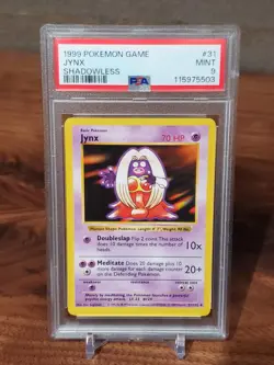 1999 POKEMON GAME BASE SET 31 JYNX SHADOWLESS PSA 9 MINT - Image 1