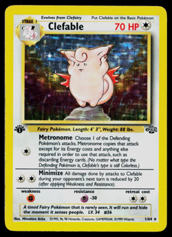 1999 Pokemon - 1st Edition Clefable Holo Rare - Jungle 1/64 - WOTC LP-NM - Image 1