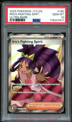 Pokemon Journey Together Iris's Fighting Spirit 180 PSA 10 - Image 1