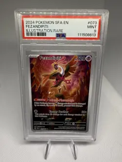 2024 POKEMON SFA EN-SHROUDED FABLE ILLUSTRATION RARE #073 FEZANDIPITI PSA 9 - Image 1