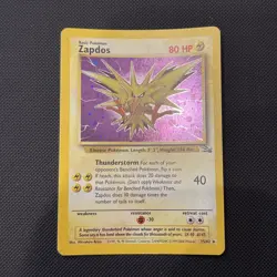 Pokemon TCG Zapdos Fossil Set 15/62 Holo LP - Image 1