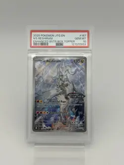 2025 Pokemon JTG EN N's Reshiram 167/159 Topper PSA 10 (418 - Image 1