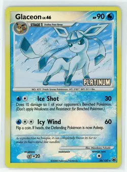 Pokemon TCG - Glaceon 20/100 - Majestic Dawn - Burger King Reverse Holo Stamped - Image 1