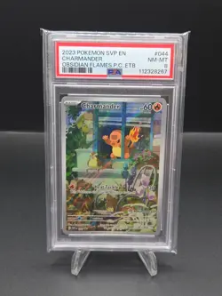 2023 POKEMON SVP EN-SV POKEMON CENTER ETB BLACK STAR PROMO #044 CHARMANDER PSA 8 - Image 1