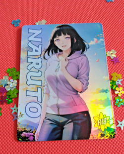 Hinata Hyuga Anime ACG Waifu custom Beauty Holo Card - Image 1