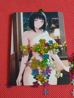 Hinata Hyuga Anime ACG Waifu custom Beauty Holo Card - Image 2