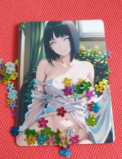 Hinata Hyuga Anime ACG Waifu custom Beauty Holo Card - Image 2