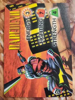 OverPower PowerSurge Marvel Fleer 1995 Daredevil Hero Character Card Very Rare - Image 1