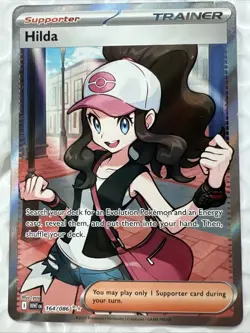 Pokemon TCG Hilda Full Art Trainer White Flare English Card 164/086 - Image 1