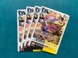 RhinoKabuterimon BT18-070 Playset Special Booster 2.0 Digimon Card Game x4 - Image 1