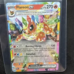 Pokemon Flareon EX Prismatic Evolutions Holo Card 14/131 Surprise Box Exclusive - Image 1