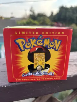 🔥 NEW BurgerKing Pokemon Pikachu 23k Gold Plated Card & Pokeball Sealed - Image 2