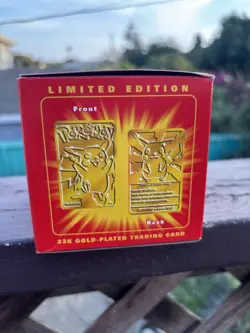 🔥 NEW BurgerKing Pokemon Pikachu 23k Gold Plated Card & Pokeball Sealed - Image 3