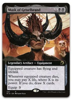 Mask of Griselbrand (Extended Art) #347 (NM) Midnight Hunt MID Magic MTG - Image 1