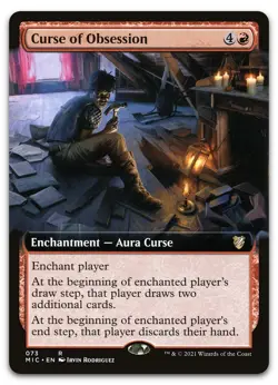 Curse of Obsession (Extended Art) #73 (NM) Midnight Hunt MIC Magic MTG - Image 1