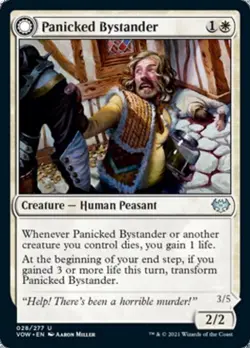 Panicked Bystander / Cackling Culprit -Foil Medium Play MTG - Image 1