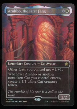 Arahbo, the First Fang - MANA FOIL - Borderless - MTG Foundations - RareCo - Image 1