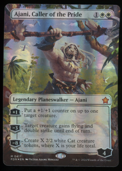 Ajani, Caller of the Pride - MANA FOIL - Borderless - MTG Foundations - RareCo - Image 1