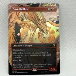 MTG -Nova Hellkite (Borderless) Edge of Eternities Foil Magic 309 NM - Image 1