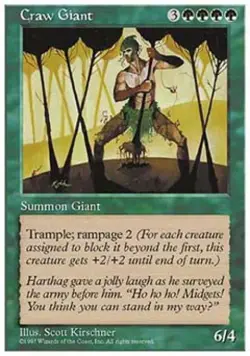 Craw Giant - Medium Play MTG 5th Edition - Image 1