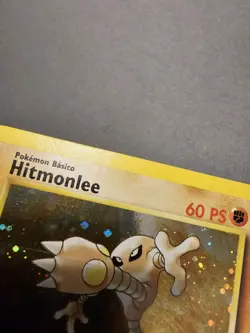 EX/LP - Hitmonlee - 7/62 - 1st Edition Holo - Portutguese - Fossil Pokemon Card - Image 5