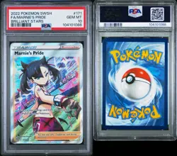 Pokemon Marnie's Pride 171/172 PSA 10 Gem Mint SWSH Brilliant Stars Full Art - Image 3
