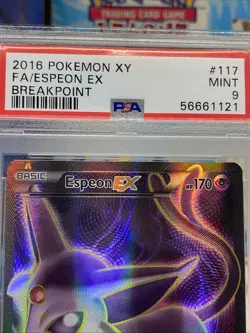 2016 Espeon EX #117 Full Art/FA PSA9 - Pokemon TCG XY Breakpoint - Image 4