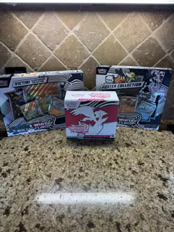 Pokemon Lot White Flare ETB - Victini Illustration Collection - BBWF Poster Box - Image 1