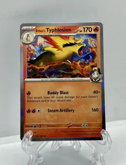 Pokemon TCG * Destined Rivals 034/182 Ethan's Typhlosion Rare HOLO * NM - Image 1
