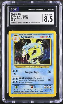1999 Pokemon Gyarados Holo Base Set Unlimited CGC 8.5 - Image 1