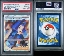 Pokemon Acerola's Premonition TG24/TG30 PSA 10 SWSH Brilliant Stars Full Art - Image 3