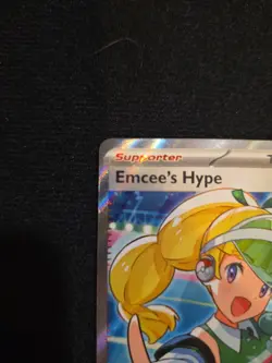 Pokemon Trainer Emcee's Hype 220/182 - Destined Rivals Full Art Secret Rare Holo - Image 3