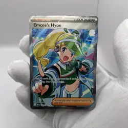 Pokemon Trainer Emcee's Hype 220/182 - Destined Rivals Full Art Secret Rare Holo - Image 2
