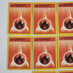 Pokemon TCG Base Set Fire Energy #98 Lot Of 10 Cards Vintage 1999 LP To MP - Image 2