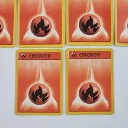 Pokemon TCG Base Set Fire Energy #98 Lot Of 10 Cards Vintage 1999 LP To MP - Image 4
