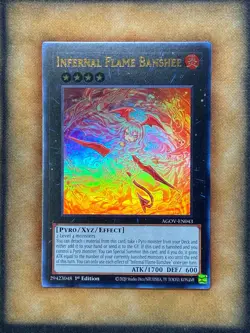 Yugioh Infernal Flame Banshee AGOV-EN043 Ultra Rare 1st Ed NM - Image 1