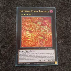 Yugioh Infernal Flame Banshee AGOV-EN043 Ultra Rare 1st Ed NM - Image 1