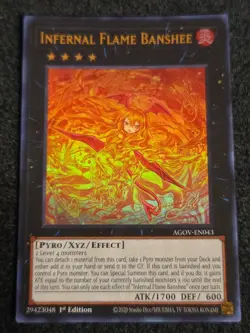 Yugioh Infernal Flame Banshee AGOV-EN043 Ultra Rare 1st Ed NM - Image 1