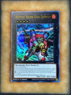 Yugioh Battlin’ Boxer King Dempsey LD10-EN036 Ultra Rare 1st Ed NM - Image 1