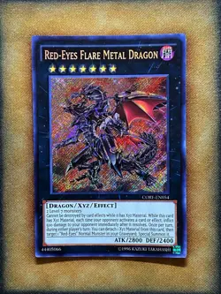 Yugioh Red-Eyes Flare Metal Dragon CORE-EN054 Secret Rare LP - Image 1