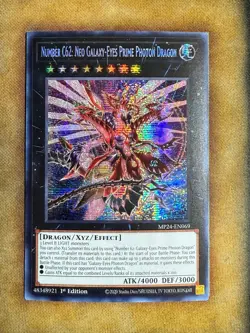 Yugioh NUMBER C62: NEO GALAXY-EYES PRIME PHOTON DRAGON MP24-EN069 Secret 1st NM - Image 1