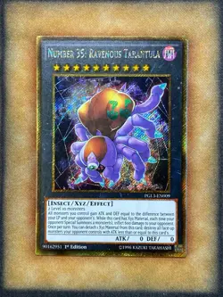 Yugioh Number 35: Ravenous Tarantula PGL3-EN009 Gold Secret Rare 1st Ed LP - Image 1